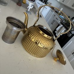 Teapot with Infuser Gold