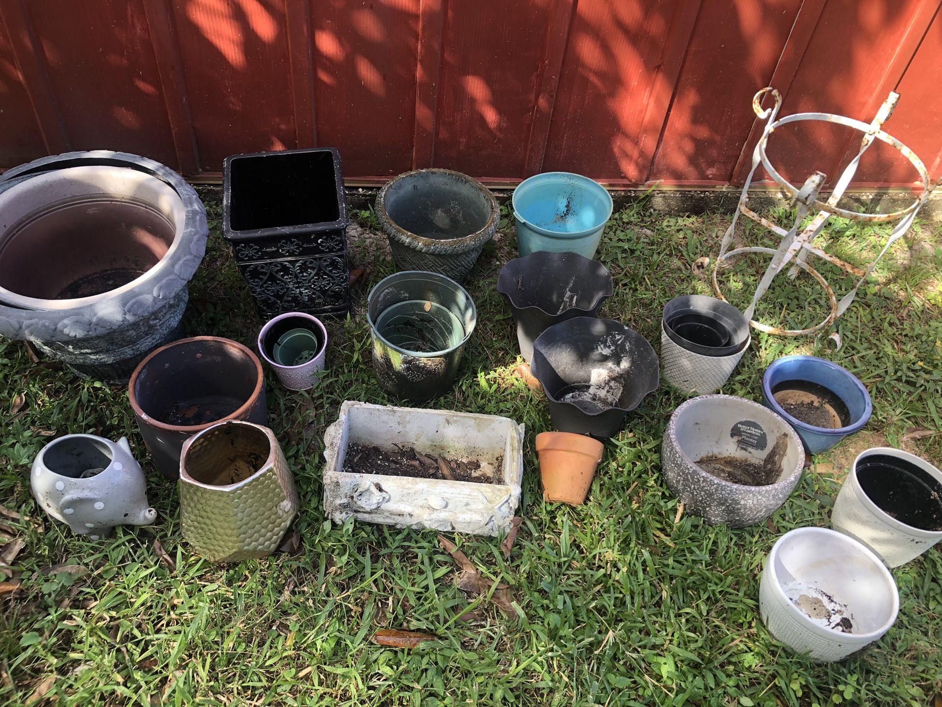 Various Pots, Stand, Coconuts