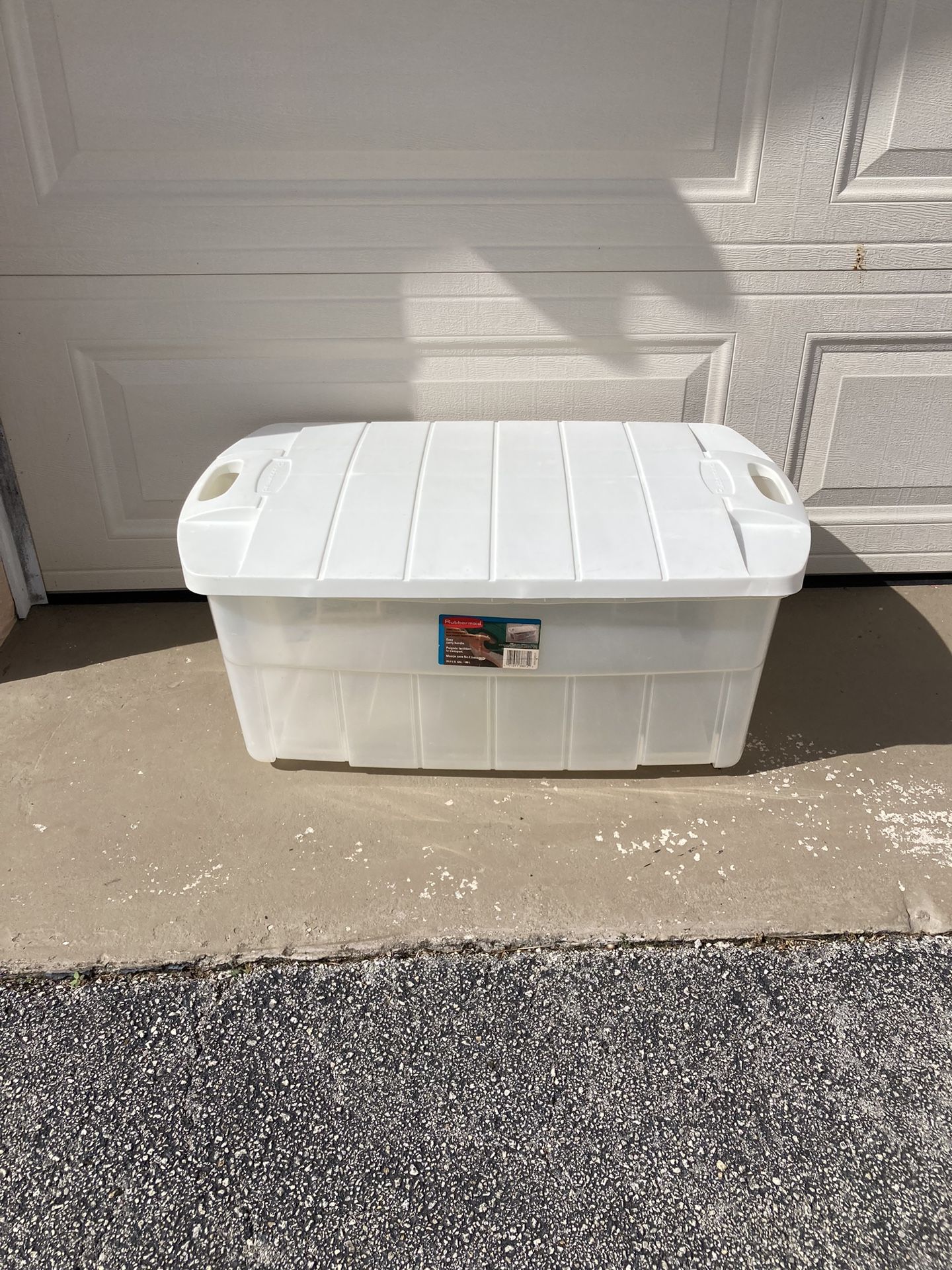 28.8 Gallon Jumbo Clear Storage Bin with Cut Out Handles | Storage Box | Storage Container