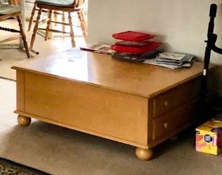 Light wood coffee table