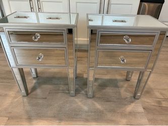 2 beautiful glass nightstands rooms to go