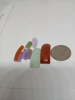 Vtg Lot 9pcs Used Scrapt Jade Jadeist Multicolors For Cutter An Djeqerler Making New Projects