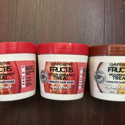 Garnier Fruitus 1 Minute Hair Mask Hair Treatment 3 For $12