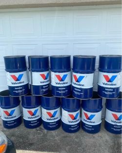Empty valvoline grease drums 20 gallons