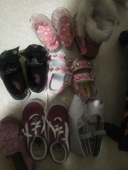 Size 6 toddler shoes, some brand new