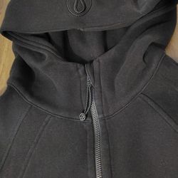 Lululemon Hoodie Womens xl/xxl Black Scuba 1/2 Zip Fleece Pullover Sweatshirt Sweater