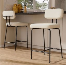 Bar Stools Set of 2, 26 in Counter Height