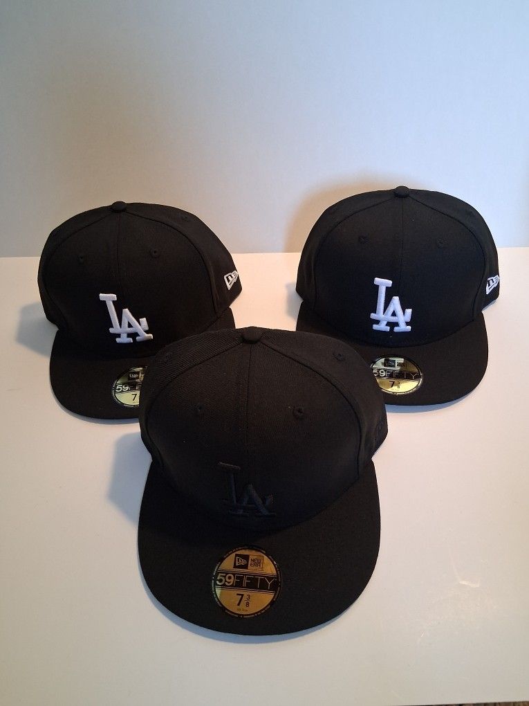 LA DODGERS ( 3 PC ) NEW ERA 59FIFTY CAP SIZE 7 3/8 ( BRAND NEW PRICE IS LOWEST )