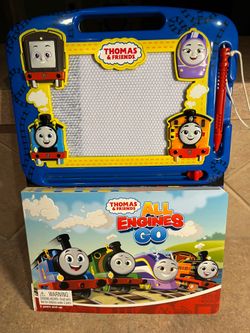 Thomas The Train & Friends Blue Magnetic Drawing Board & Story Book