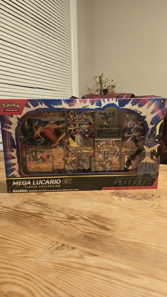 Pokemon TCG Mega Lucario ex Premium Figure Collection Box NEW/Factory Sealed