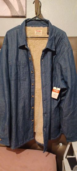3 XL Wrangler sherpa lined denim jacket.