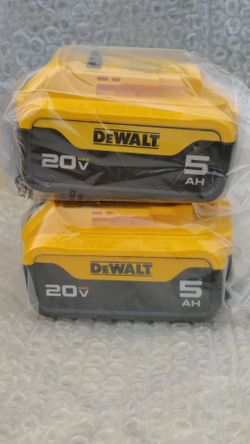 DeWalt 20 volt batteries 2-5.0..$120..firm on price... brand new.. first come first served...