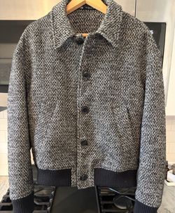 Zara Men's Tweed Button-Up Jacket