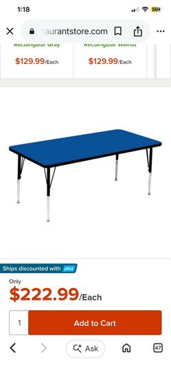 Commercial Kiddie school/daycare/kindergarten HEAVY duty Activity tables. $99 and lower.