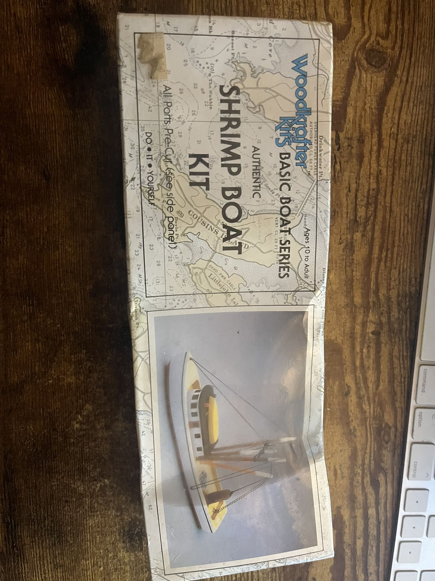 VINTAGE 1980 WOODKRAFTER BASIC BOAT SERIES SHRIMP BOAT KIT- SEALED BOX-