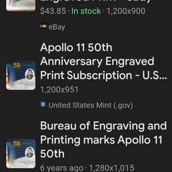 50th Anniversary Moon Landing Certificates