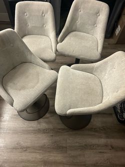 Set of 4 Beige Adjustable Bar Stools – $150 OBO