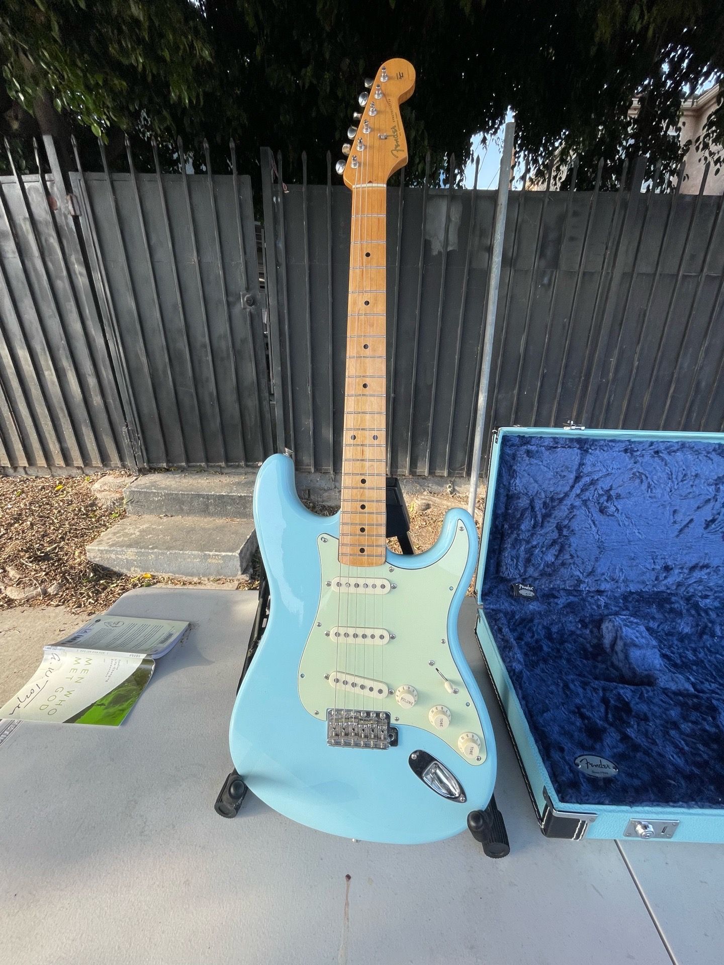Blue Fender Stratocaster Mexico Made