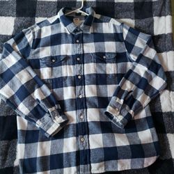 Levis White And Blue Flannel