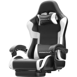 Brand new Ergonomic Gaming Chair with Footrest, Heavy Duty 330lbs Office Chair, Massage Lumbar Support, Adjustable Height & Headrest Pillow, Comfortab