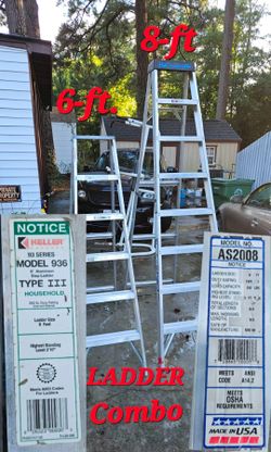 Aluminum Ladder Combo(Six ft. & 8 ft) Keller/Louisville