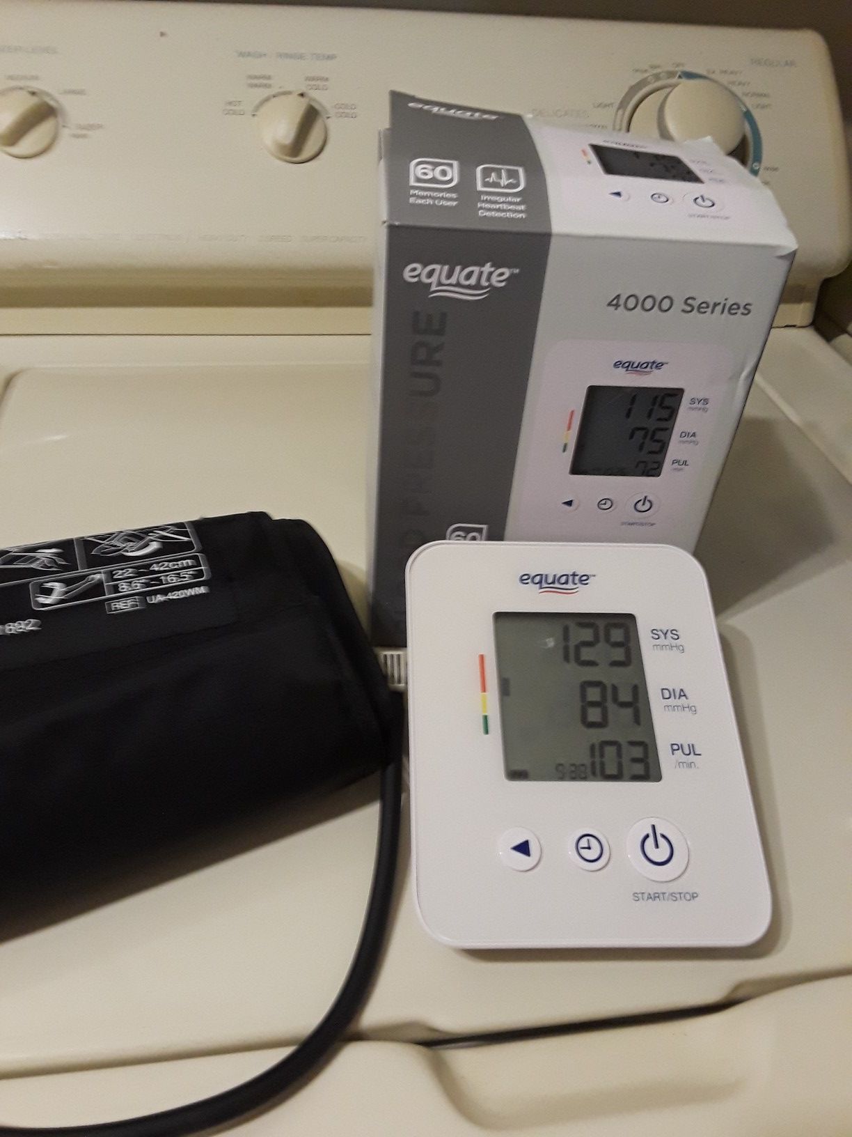 Equate 4000 upper arm blood pressure monitor