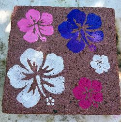 GREAT DEAL!!! $10 each/ 3 for $25… 12x12 inch Island stepping stones: Hibiscus , Turtles, Flip Flops, Tribal designs.