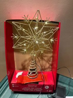Ashland Gold Lighted Christmas Tree Topper