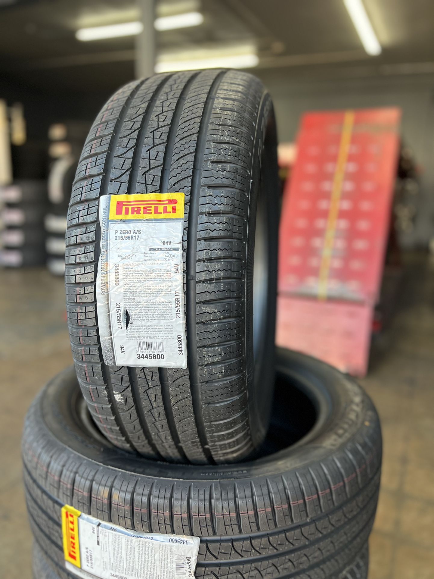 215/55/17 PIRELLI ALL SEASON ( 4 NEW TIRES ) INSTALLED & BALANCED β
WHEEL ALIGNMENT DISCOUNT π§