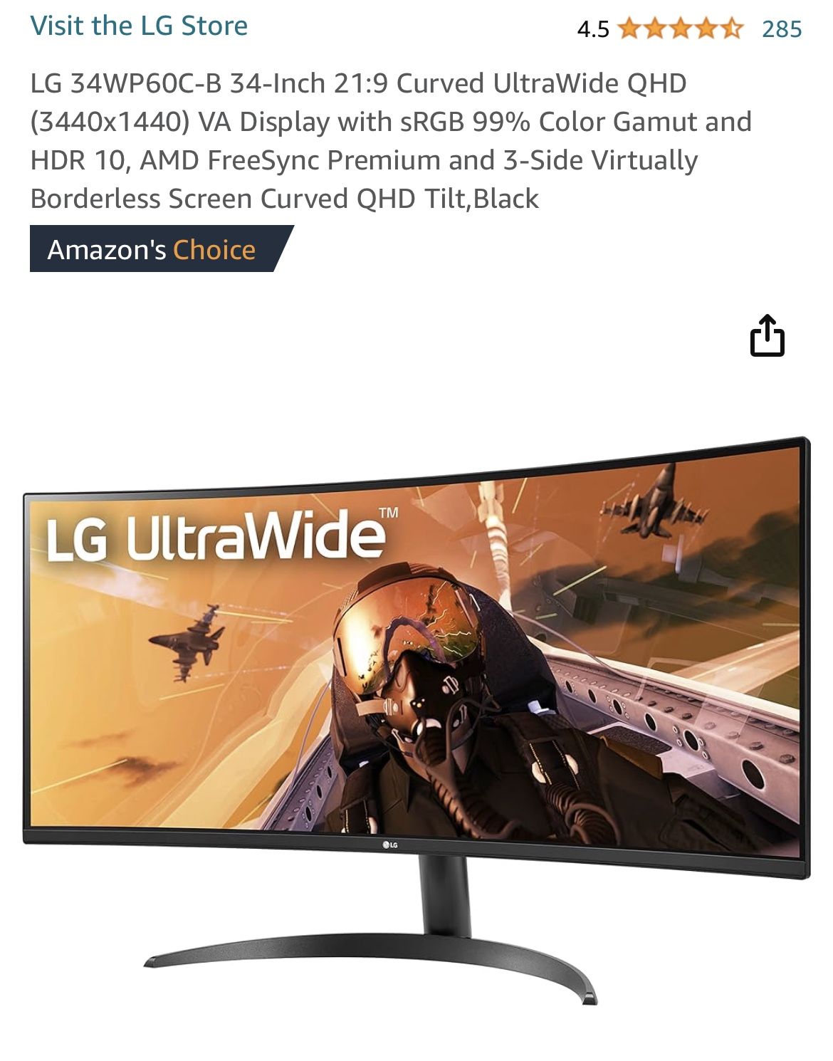 Lg 34 Inch Curved Monitor