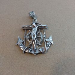 Anchor And Cross Pendant 