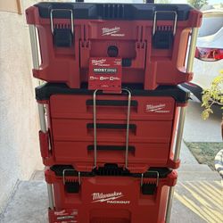 Milwaukee PACKOUT Rolling Tool Box/ 3- Drawer Tool  Box/ Large Tool Box  Set