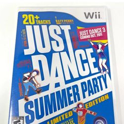 Just Dance: Summer Party Nintendo Wii Used Tested Works with Manual