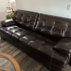 Leather Couch And Loveseat 