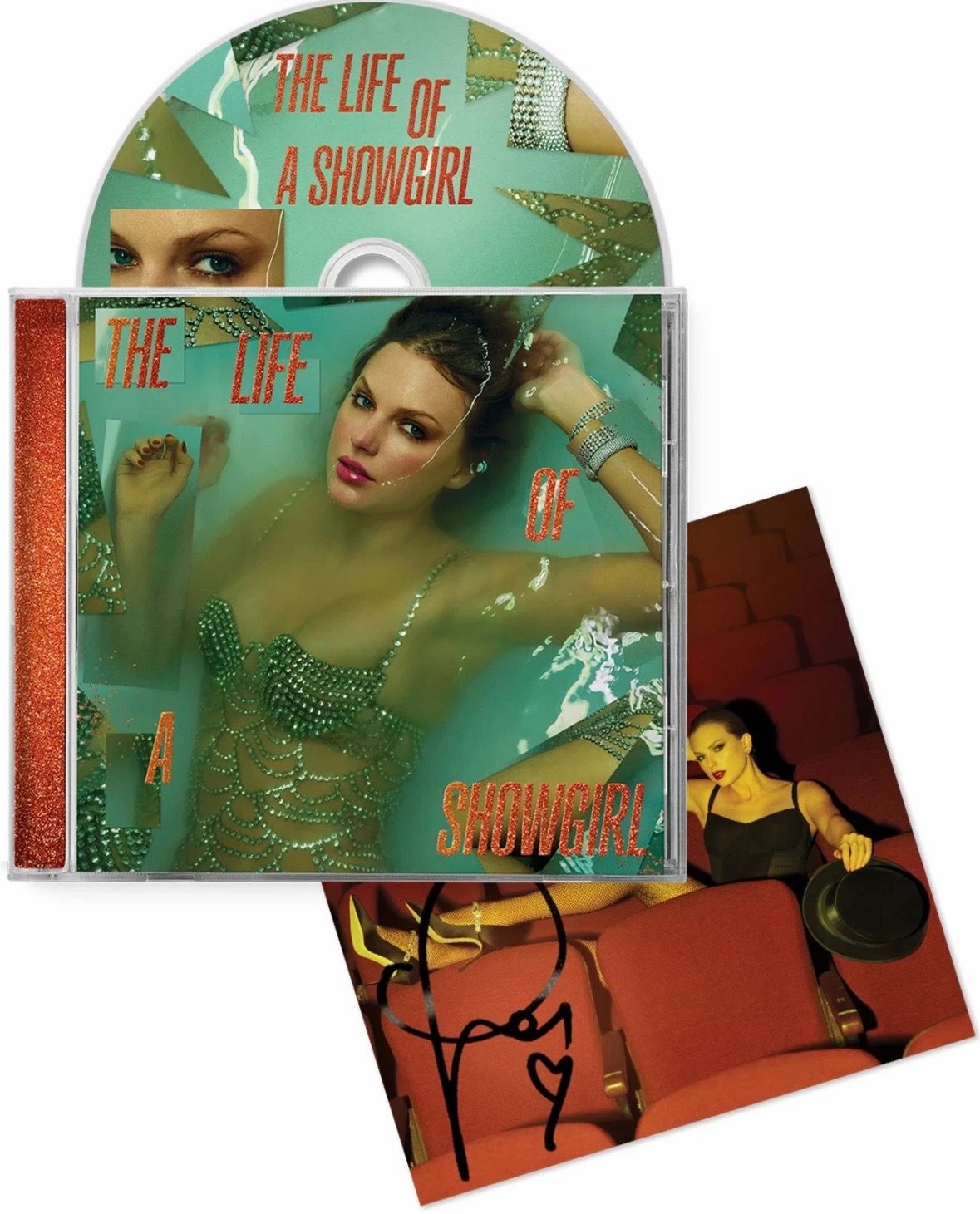 PRICE FIRM Taylor Swift The Life of a Showgirl CD + Hand Signed Photo 4 BRAND NEW