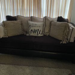 Dark Chocolate Couch And Love Seat