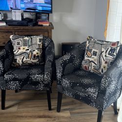 Set of two accent chairs