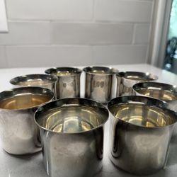 8 Silver Plate Cups From International Silver 