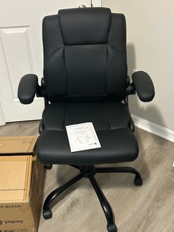 Black Executive Leather Office Chair – Big and Tall Office Chair 400LBS Wide Seat Ergonomic Computer Desk Chair High - New, Comfortable & Adjustable -