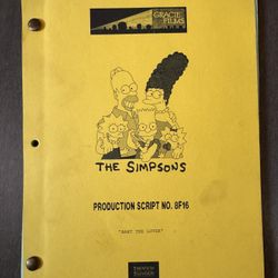 The Simpsons Original Production Script 8F16 “Bart The Lover”