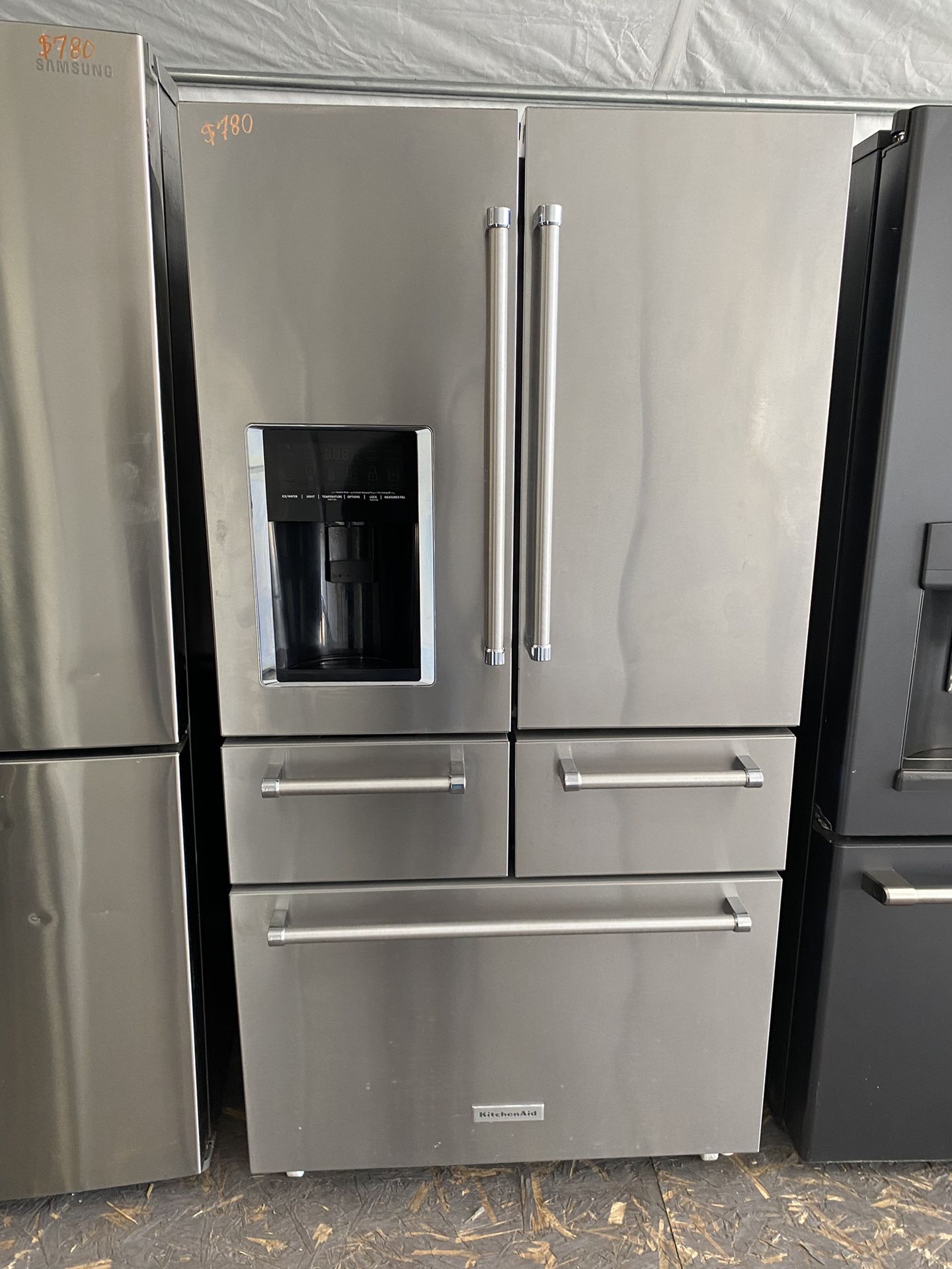 Kitchen Aid 5 Door Refrigerator ↪️Comes With 90 Day Warranty 📍4402 Us Highway 92 Plant City Fl 33563