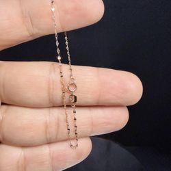 10k gold mini mirror link bracelet 6.8” / 1.2mm