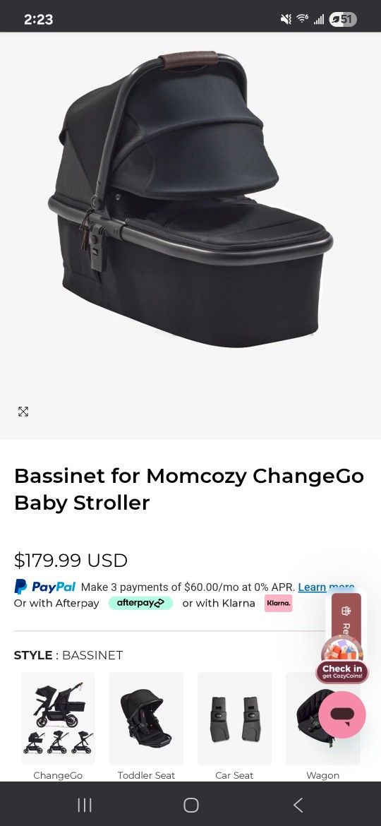 Momcozy Stroller Bassinet
