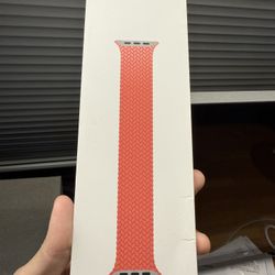 New Apple Watch 45mm Guava Braided Solo Loop