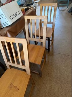 Hard wood chairs