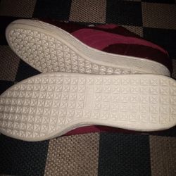 Men's Burgundy Red Suede Puma Sneakers Size 10