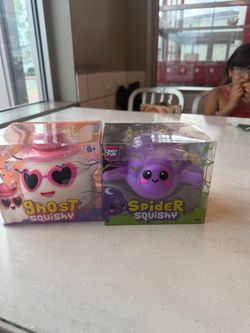 Ghost and Spider Squishy Toys
