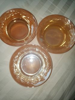 Fire King Peach Luster Bowls