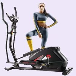 Fumily Elliptical Exercise Machine , Heavy-Duty Elliptical Cross Trainer for Home Use, 10-Level Resistance, Max User Weight 390 lbs, Ideal for Indoor 
