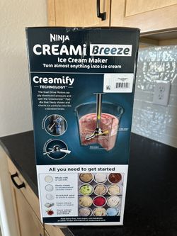 Ninja CREAMi Breeze Ice Cream Maker and Frozen Treat Maker NC100 Silver New